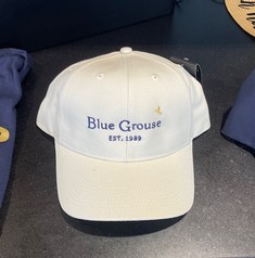Blue Grouse White Ball Cap